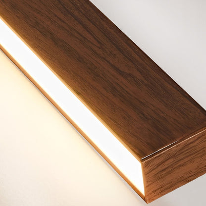Modern Minimalist Wood Grain LED Long Strip Ceiling Light - Flyachilles