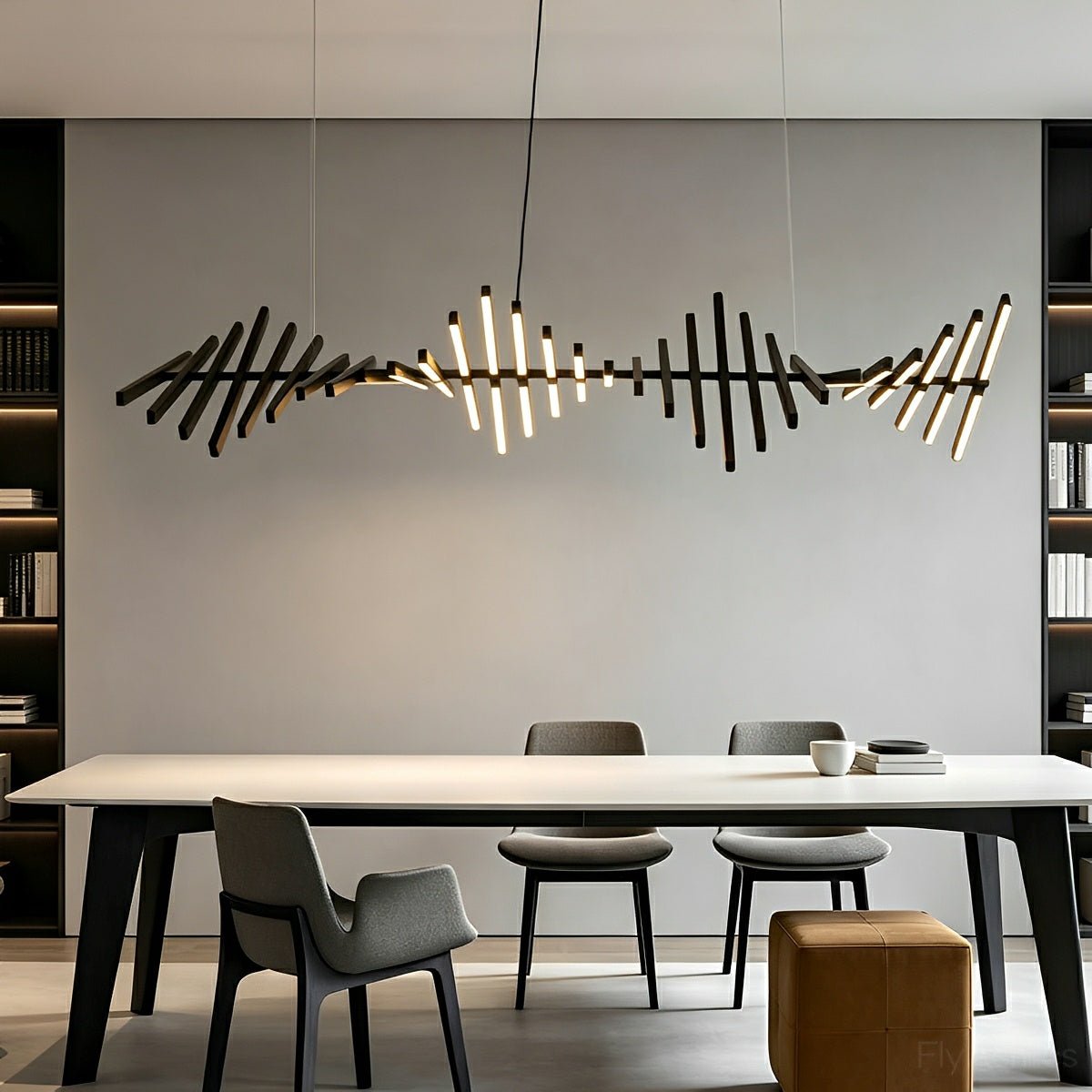 Modern Nordic Waves Fishbone Fish Skeleton Dimming LED Pendant Light - Flyachilles