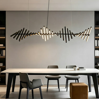 Modern Nordic Waves Fishbone Fish Skeleton Dimming LED Pendant Light - Flyachilles
