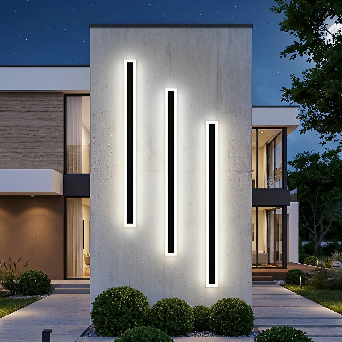 Modern Outdoor Waterproof Minimalist Long Strip LED Wall Lights - Flyachilles