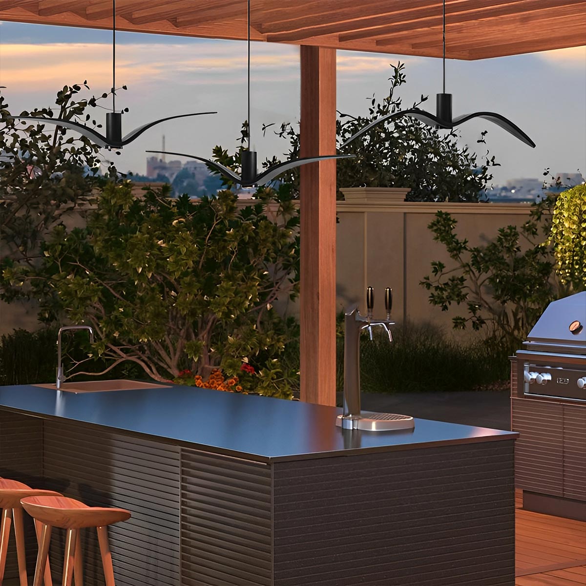 Modern Outdoor Waterproof Seagull Bird LED Ceiling Pendant Lights - Flyachilles