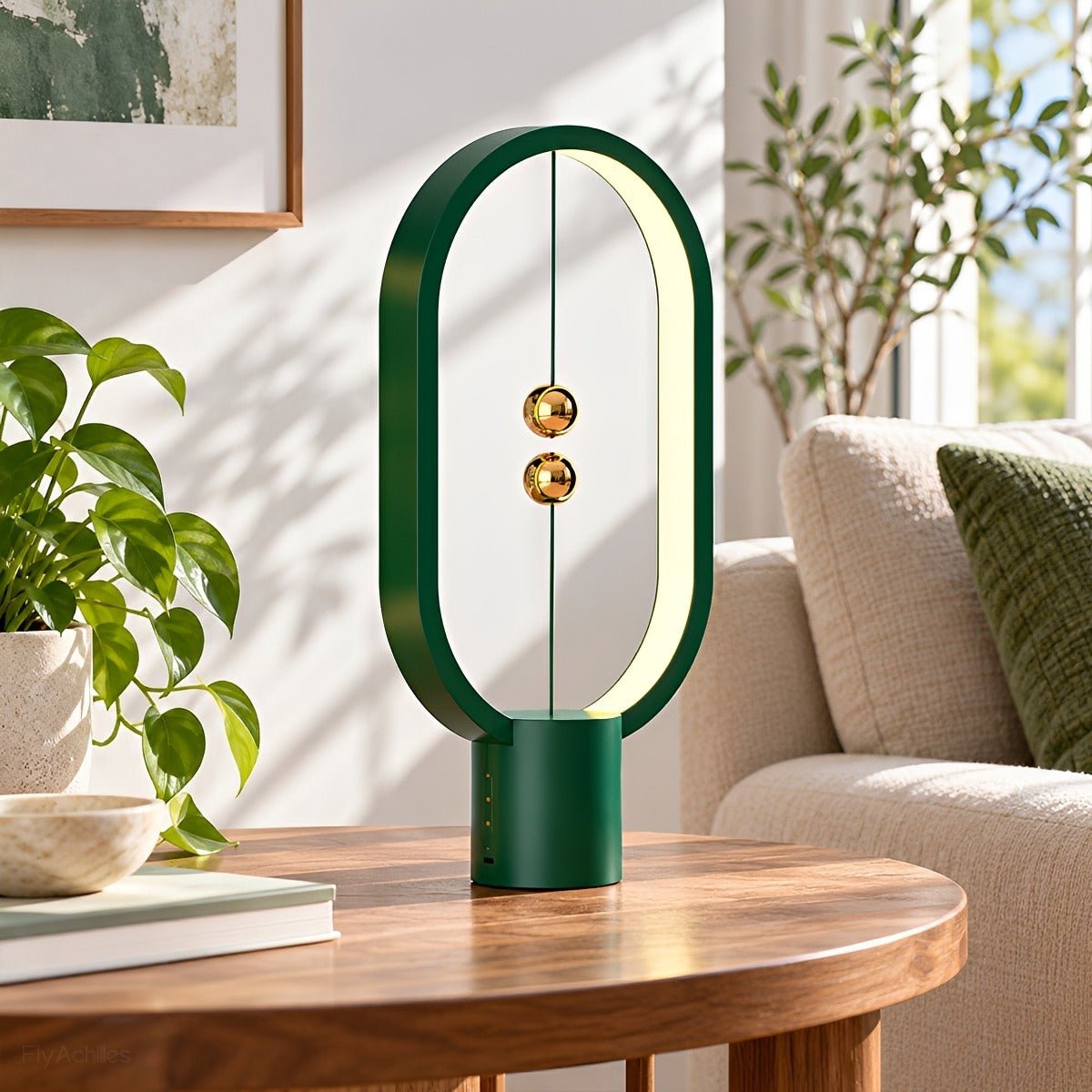 Modern Oval LED Table Lamp Rechargeable Dimmable - Flyachilles