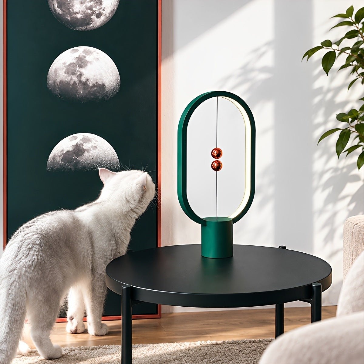 Modern Oval LED Table Lamp Rechargeable Dimmable - Flyachilles
