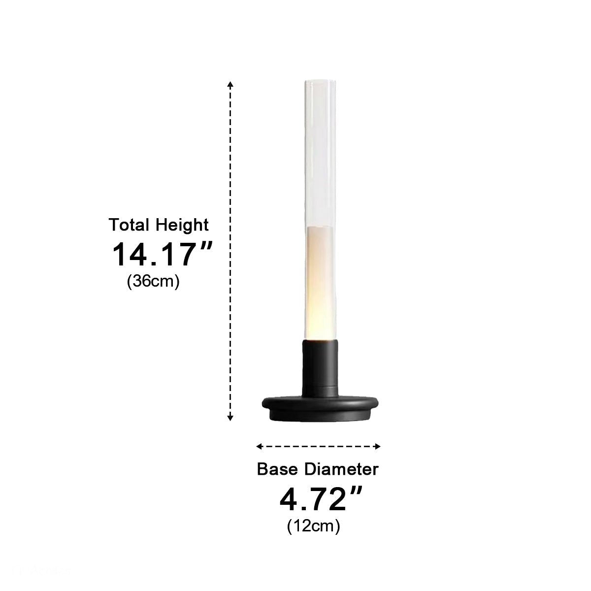Modern Rechargeable LED Table Lamp with Glass Tube Ambient Light - Flyachilles