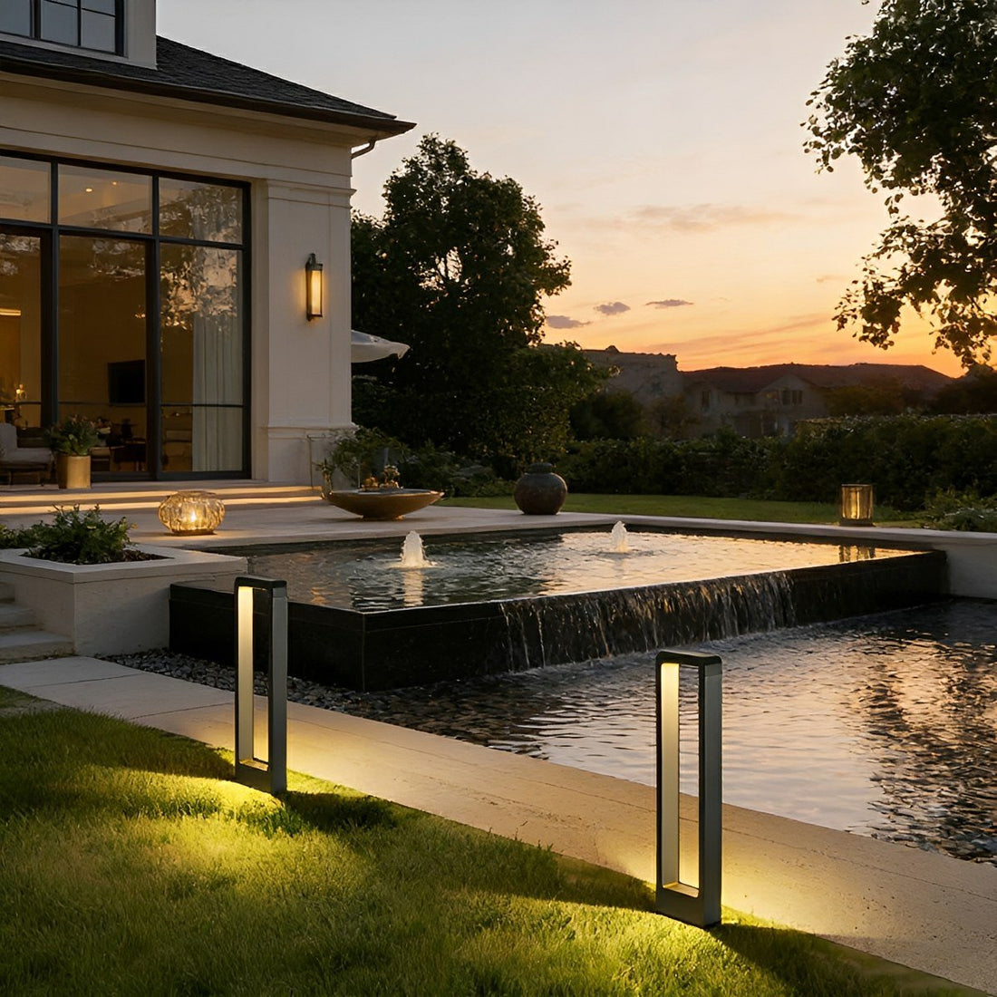 Modern Rectangular Frame Waterproof Outdoor Bollard Parth Light - Flyachilles