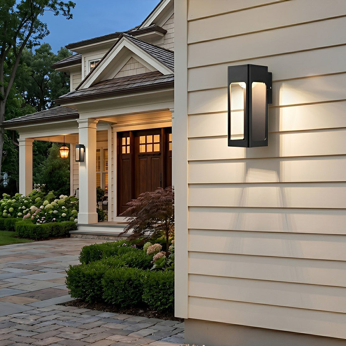Modern Rectangular Waterproof LED Black Outdoor Wall Light Sconce Lamp - Flyachilles