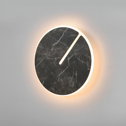 Modern Round Marble Textured Creative LED Indoor Wall Sconce - Flyachilles