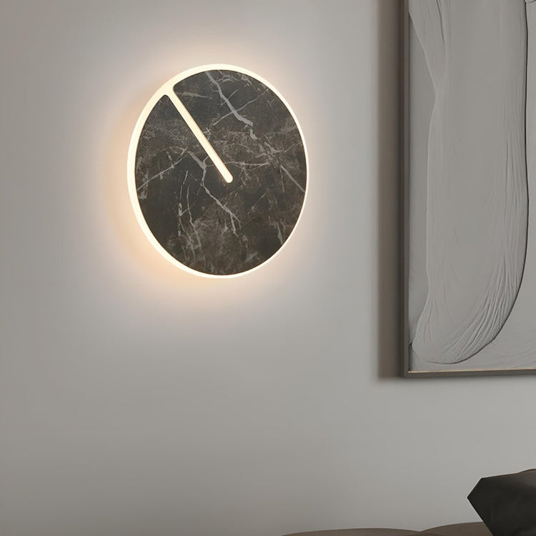 Modern Round Marble Textured Creative LED Indoor Wall Sconce - Flyachilles