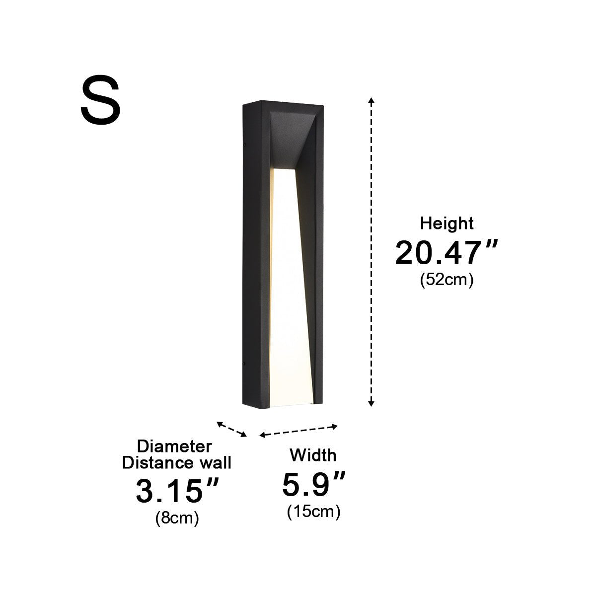 Modern Rusti Long Strip Waterproof Outdoor LED Porch Wall Light - Flyachilles