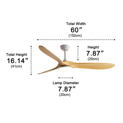 Modern Scandinavian Minimalist DC Motor Reverse Ceiling Fan Light - Flyachilles