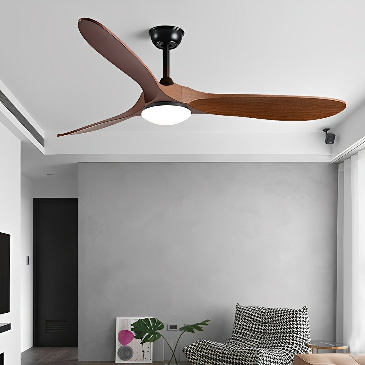 Modern Scandinavian Minimalist DC Motor Reverse Ceiling Fan Light - Flyachilles
