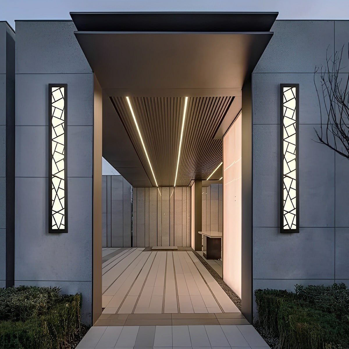 Modern Slim Waterproof Long Strip LED Outdoor Wall Lights - Flyachilles