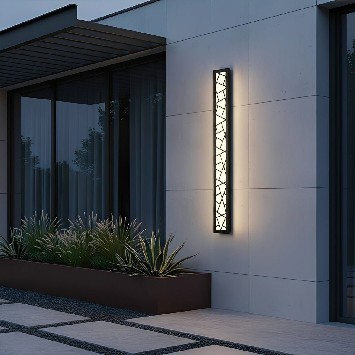 Modern Slim Waterproof Long Strip LED Outdoor Wall Lights - Flyachilles