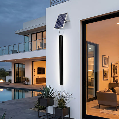 Modern Solar LED Wall Light Waterproof Long Strip Outdoor Sconce - Flyachilles