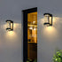 Modern Solar Waterproof Stainless Steel Water Glass Outdoor LED Porch Wall Lights - Flyachilles