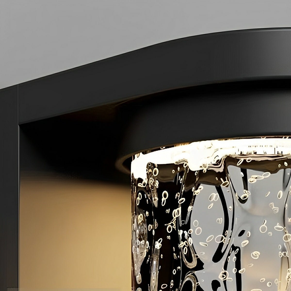 Modern Solar Waterproof Stainless Steel Water Glass Outdoor LED Porch Wall Lights - Flyachilles