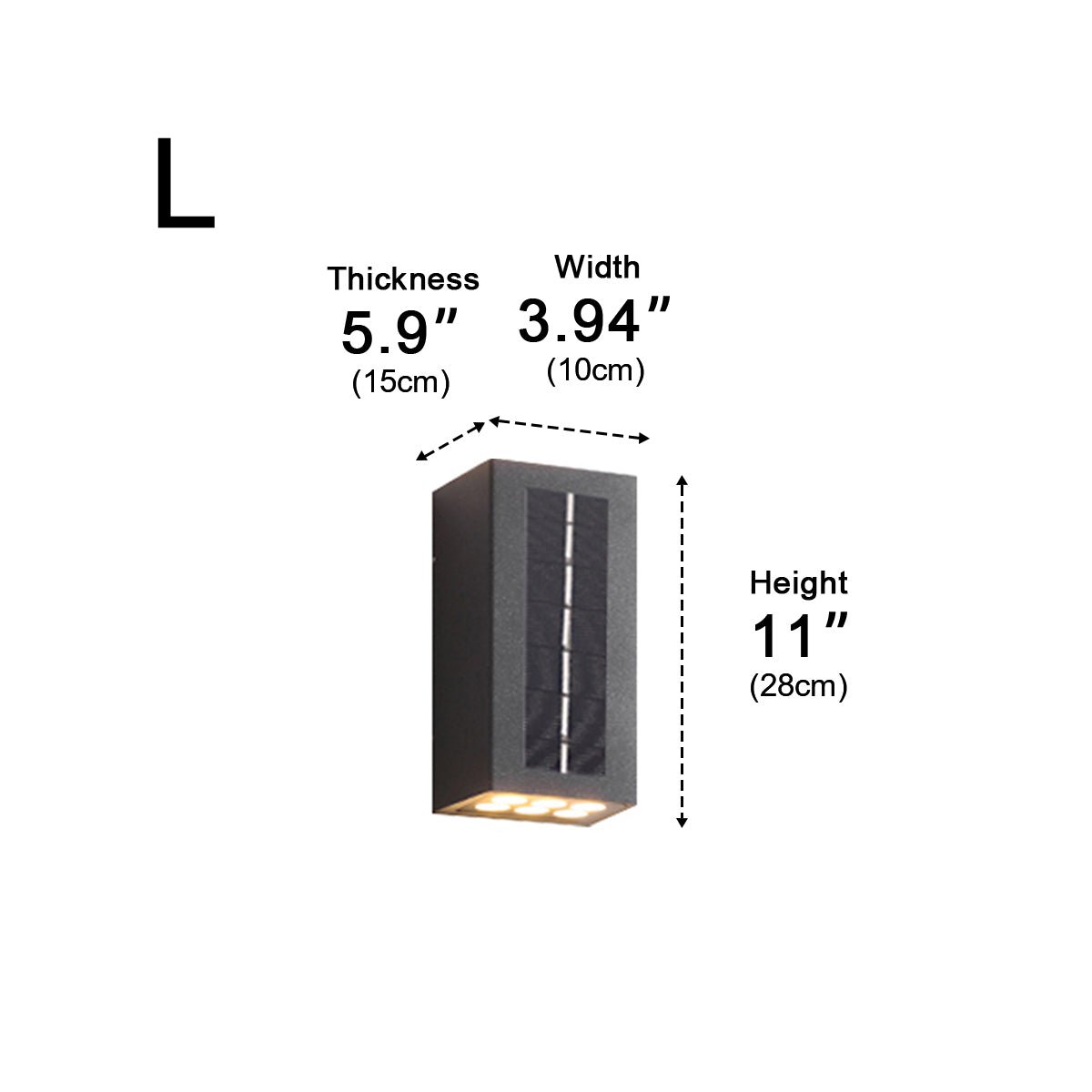 Modern Solar Waterproof Up and Down LED Outdoor Wall Sconces - Flyachilles