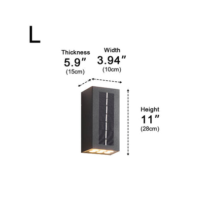 Modern Solar Waterproof Up and Down LED Outdoor Wall Sconces - Flyachilles