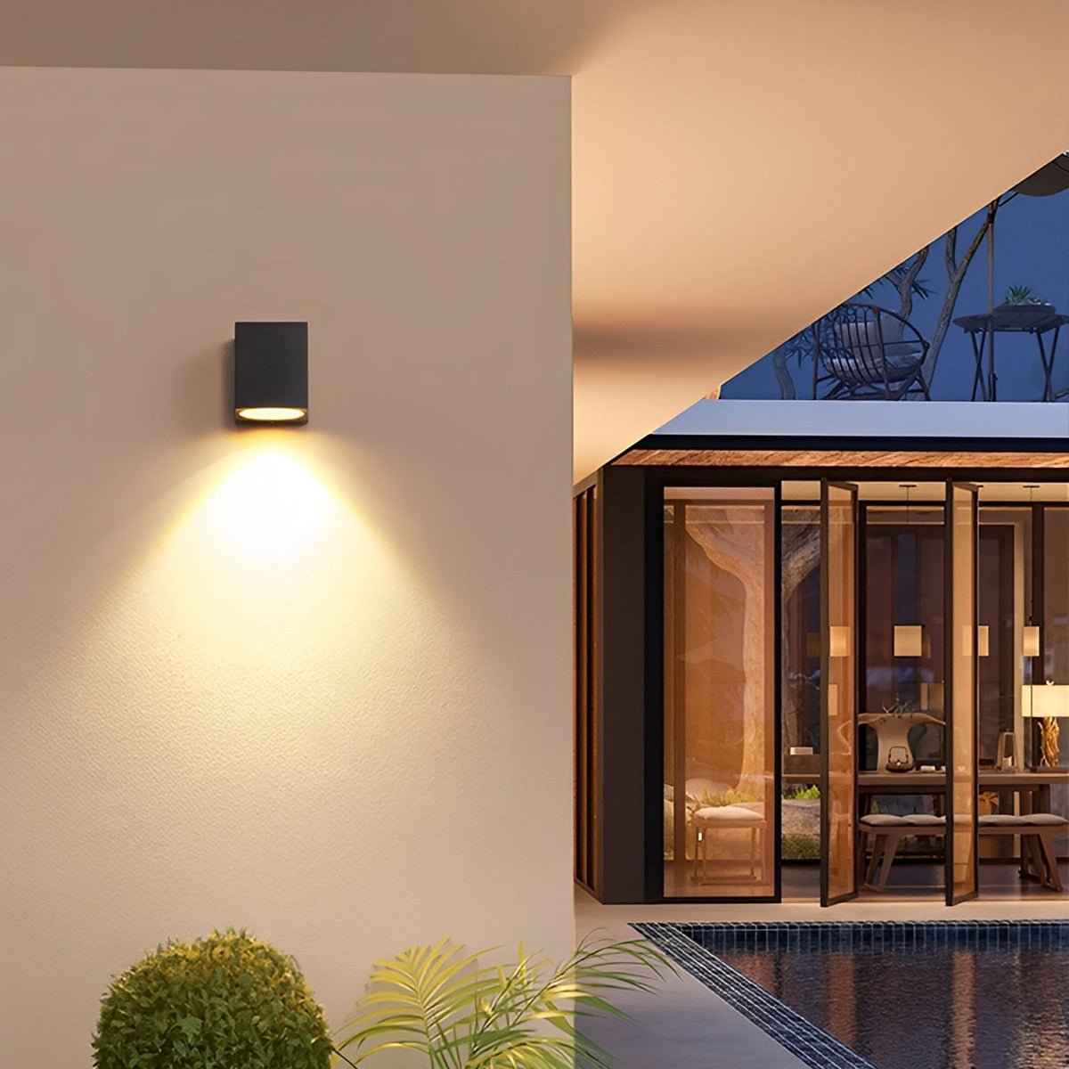 Modern Square Outdoor Waterproof Wall Washer Double Light - Flyachilles
