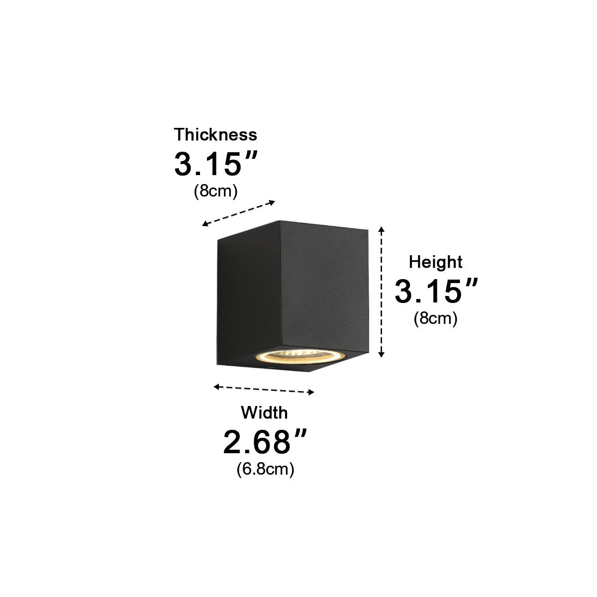 Modern Square Outdoor Waterproof Wall Washer Double Light - Flyachilles