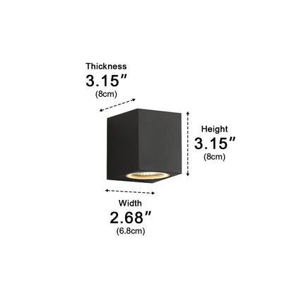 Modern Square Outdoor Waterproof Wall Washer Double Light - Flyachilles