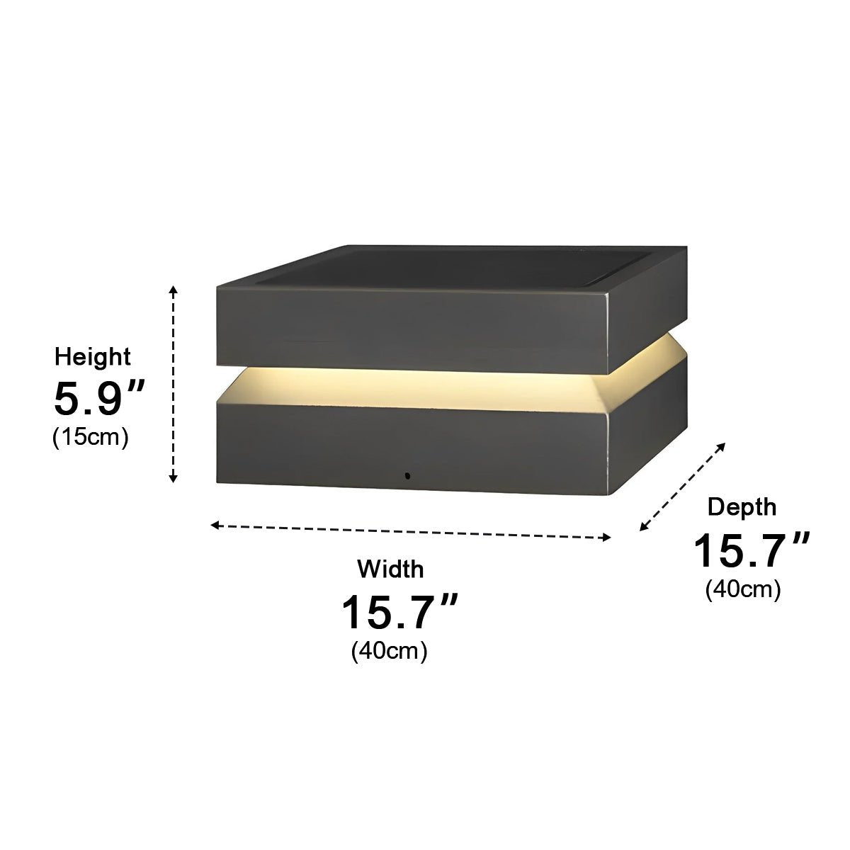 Modern Square Waterproof Black Outdoor Post Lights - Flyachilles