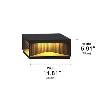Modern Square Waterproof Fence Outdoor Post Cap Light - Flyachilles