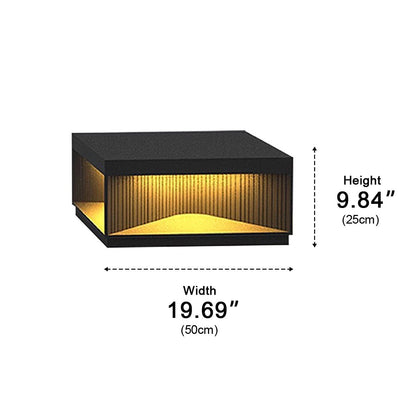Modern Square Waterproof Fence Outdoor Post Cap Light - Flyachilles