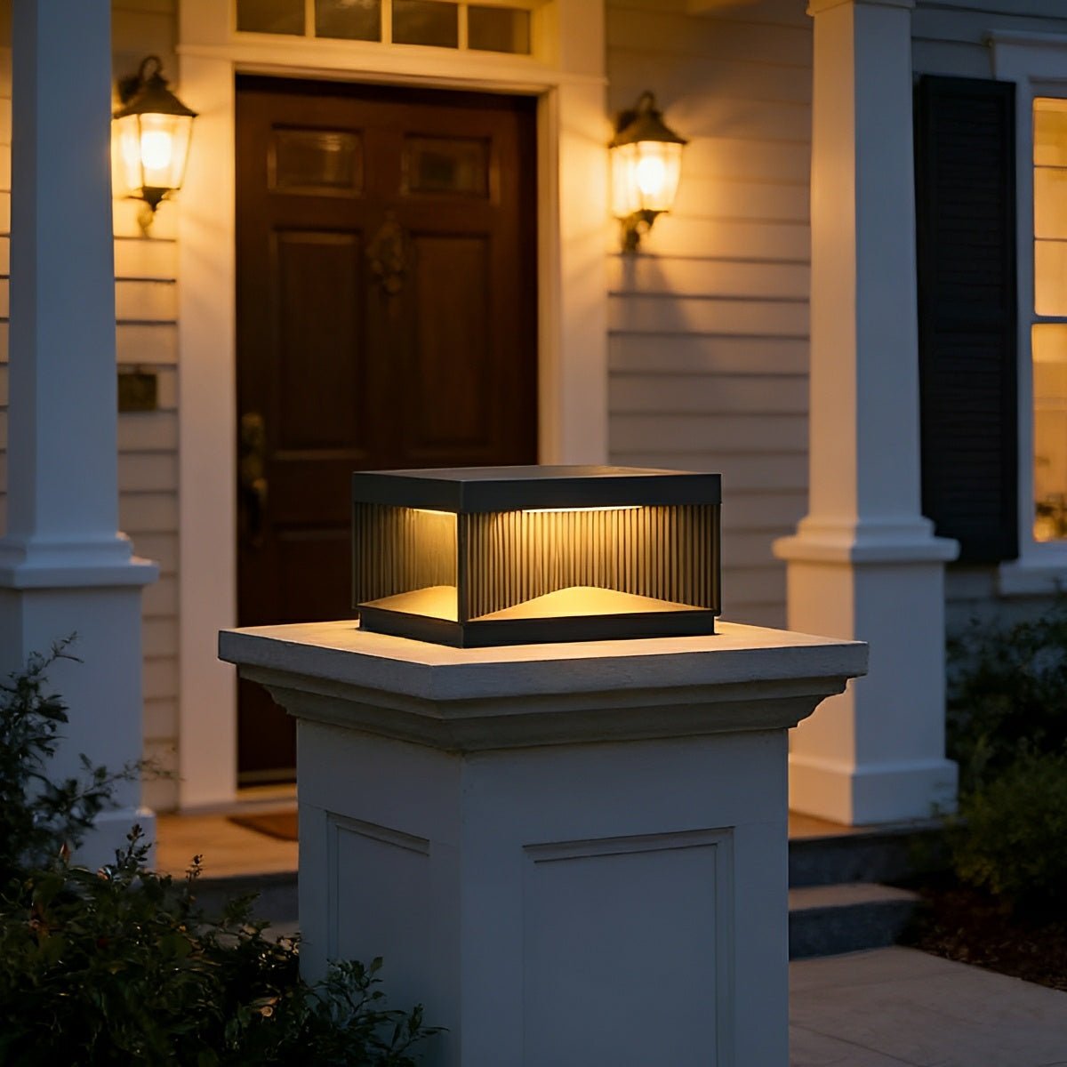 Modern Square Waterproof Fence Outdoor Post Cap Light - Flyachilles
