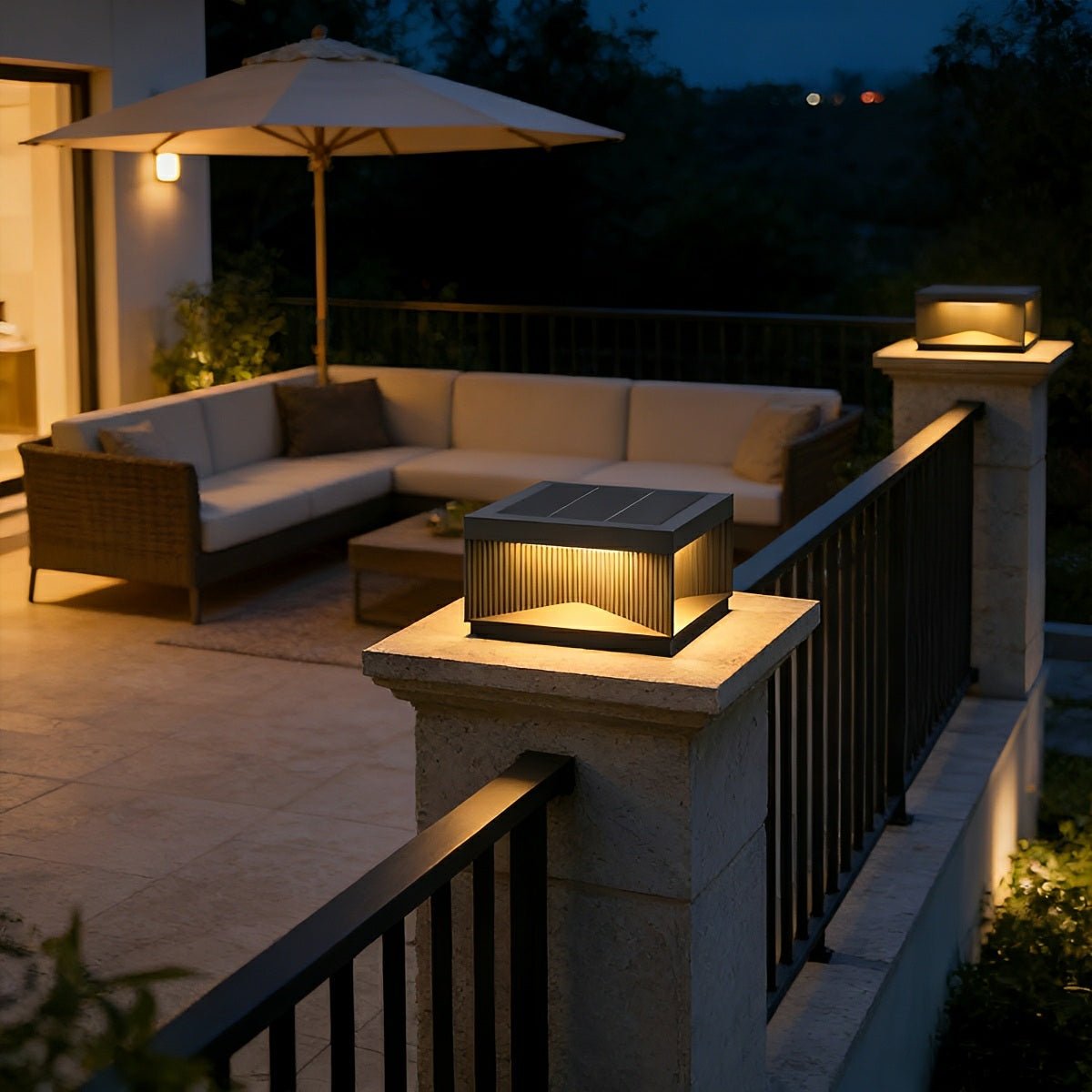 Modern Square Waterproof Fence Outdoor Post Cap Light - Flyachilles