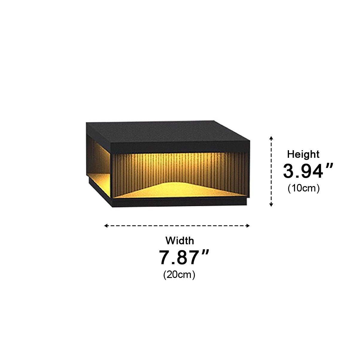 Modern Square Waterproof Fence Outdoor Post Cap Light - Flyachilles