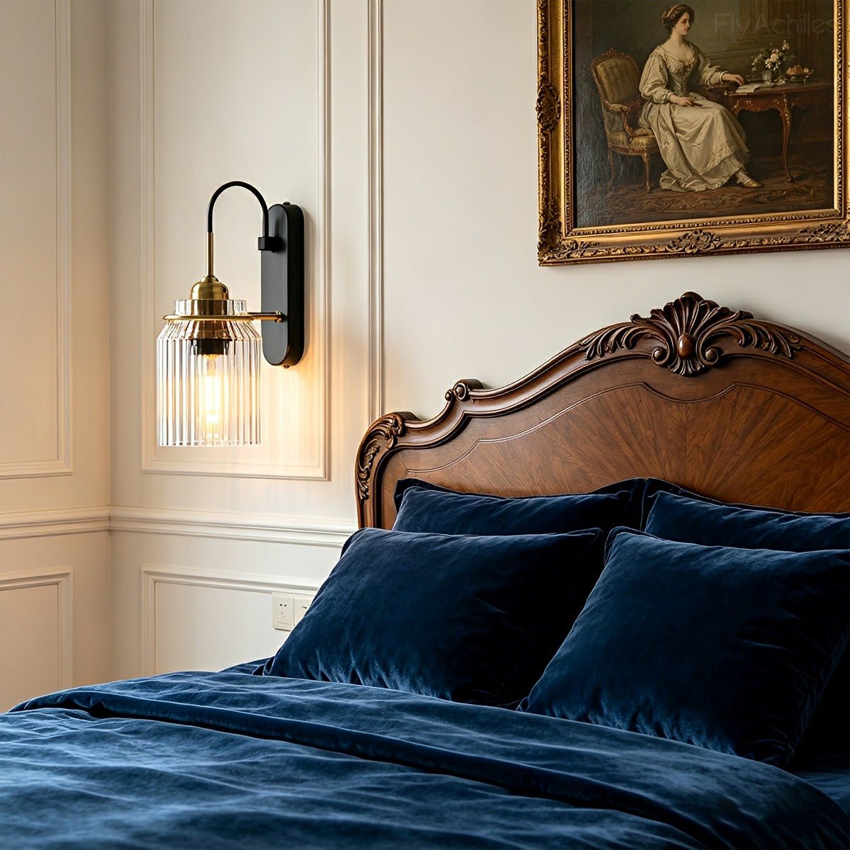 Modern Striped Glass Dome LED Wall Sconces Lamp - Flyachilles