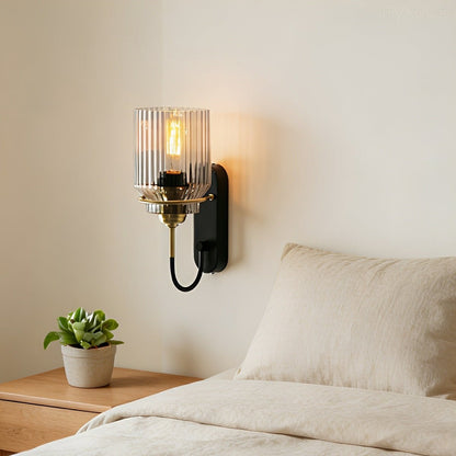 Modern Striped Glass Dome LED Wall Sconces Lamp - Flyachilles