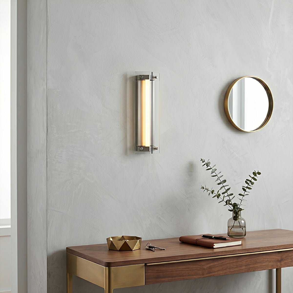 Modern Vertical Glass LED Wall Sconce - Flyachilles