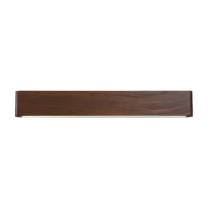 Modern Walnut Solid Wood Rectangular LED Indoor Wall Sconce - Flyachilles