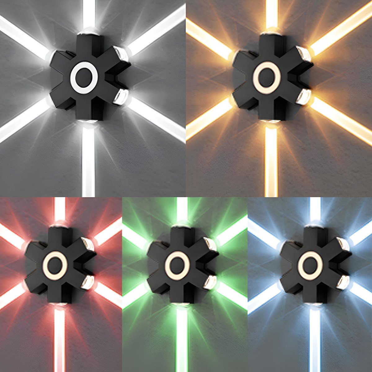Modern Waterproof Black Outdoor LED Wall Lights Spotlights - Flyachilles