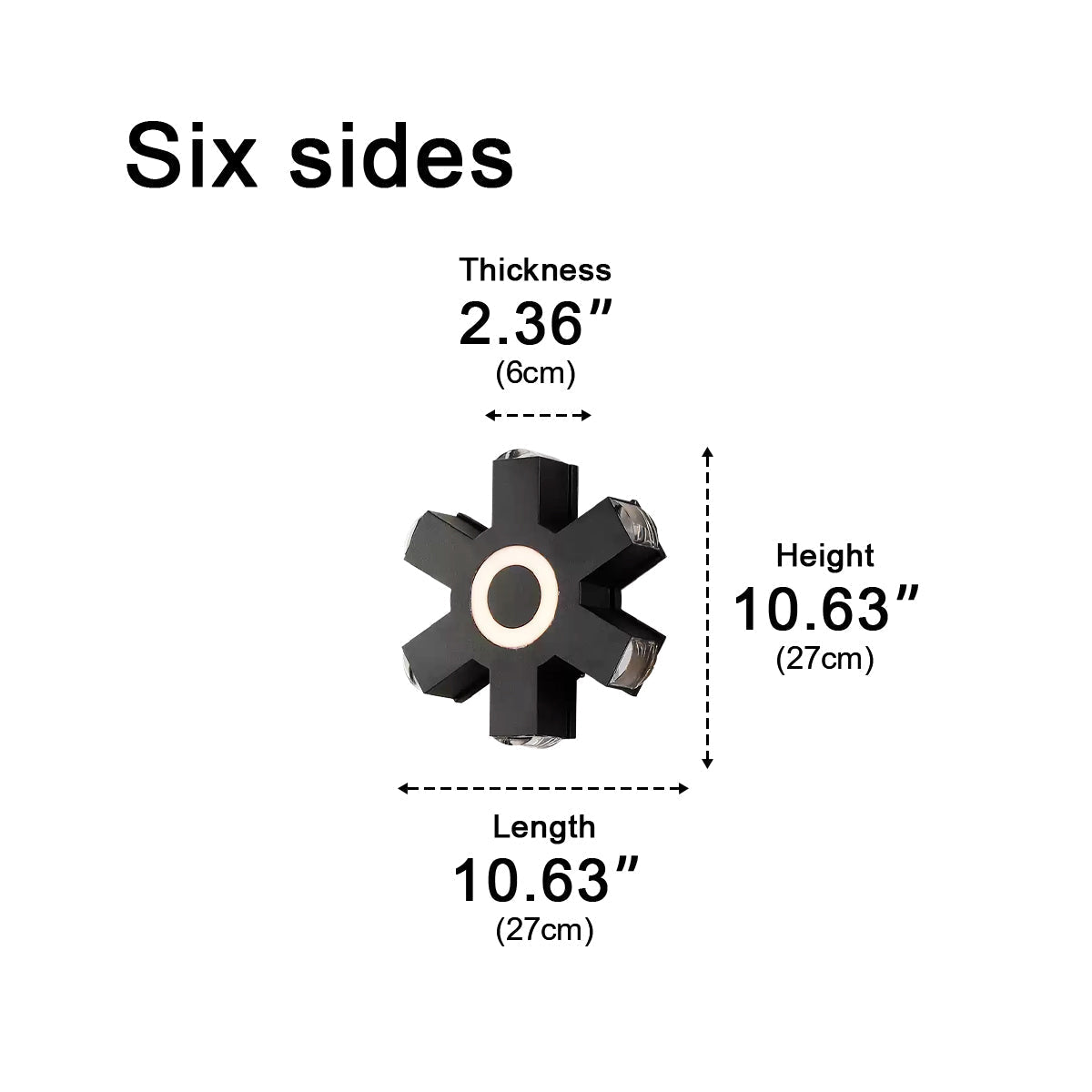Modern Waterproof Black Outdoor LED Wall Lights Spotlights - Flyachilles