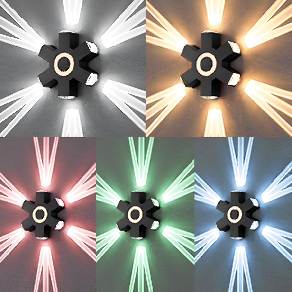 Modern Waterproof Black Outdoor LED Wall Lights Spotlights - Flyachilles