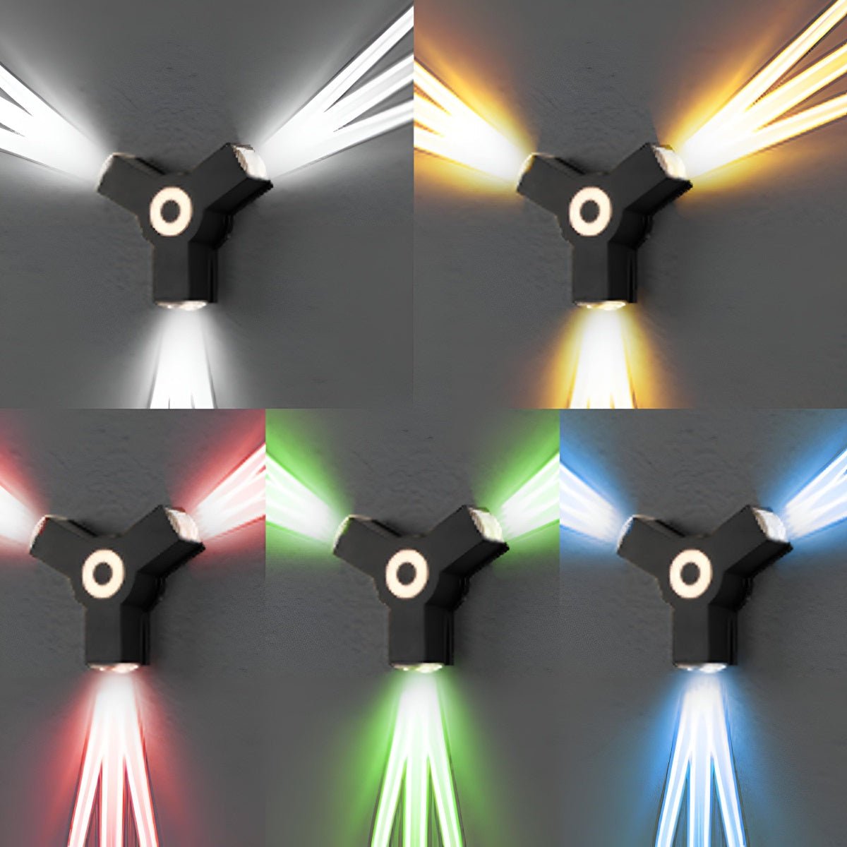Modern Waterproof Black Outdoor LED Wall Lights Spotlights - Flyachilles