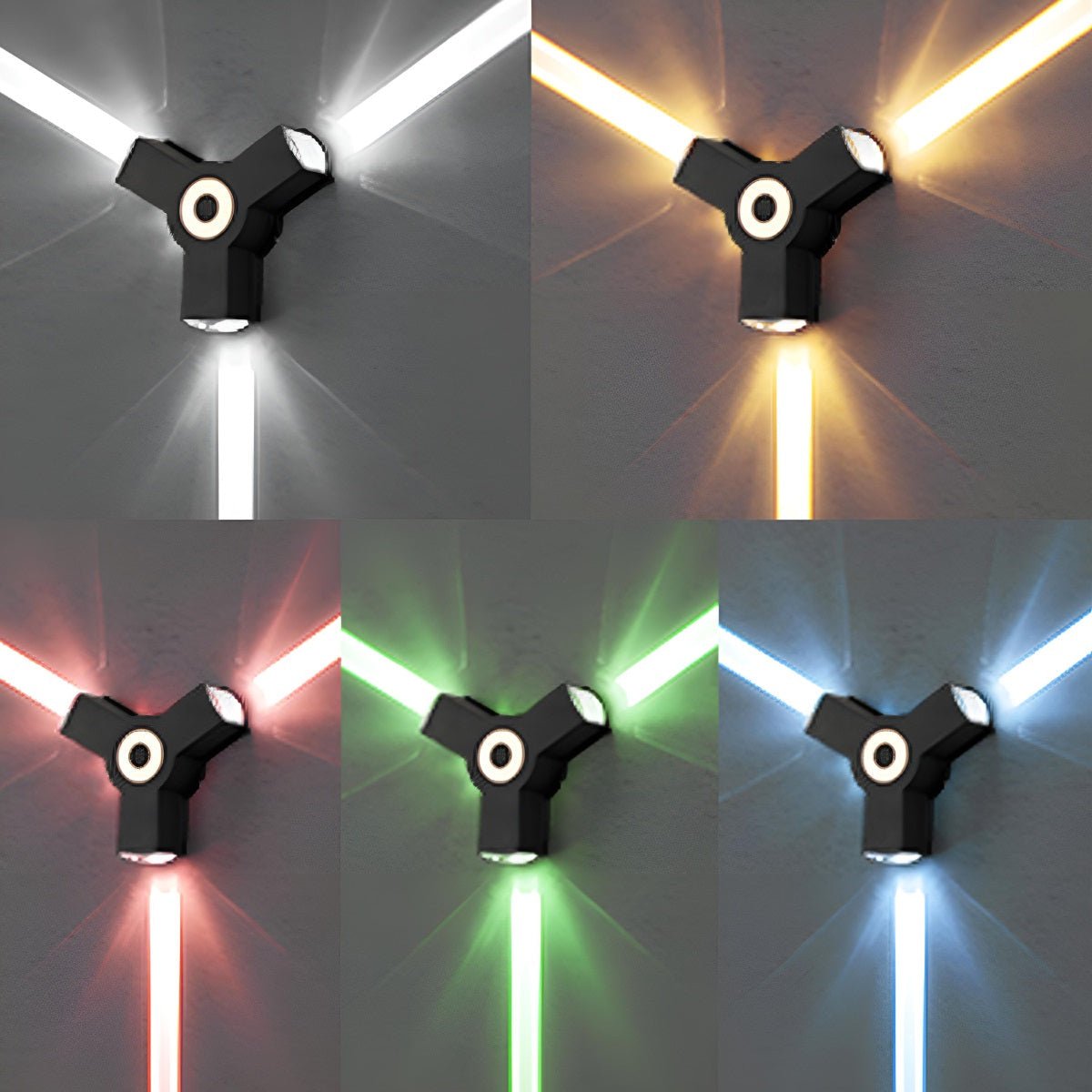 Modern Waterproof Black Outdoor LED Wall Lights Spotlights - Flyachilles