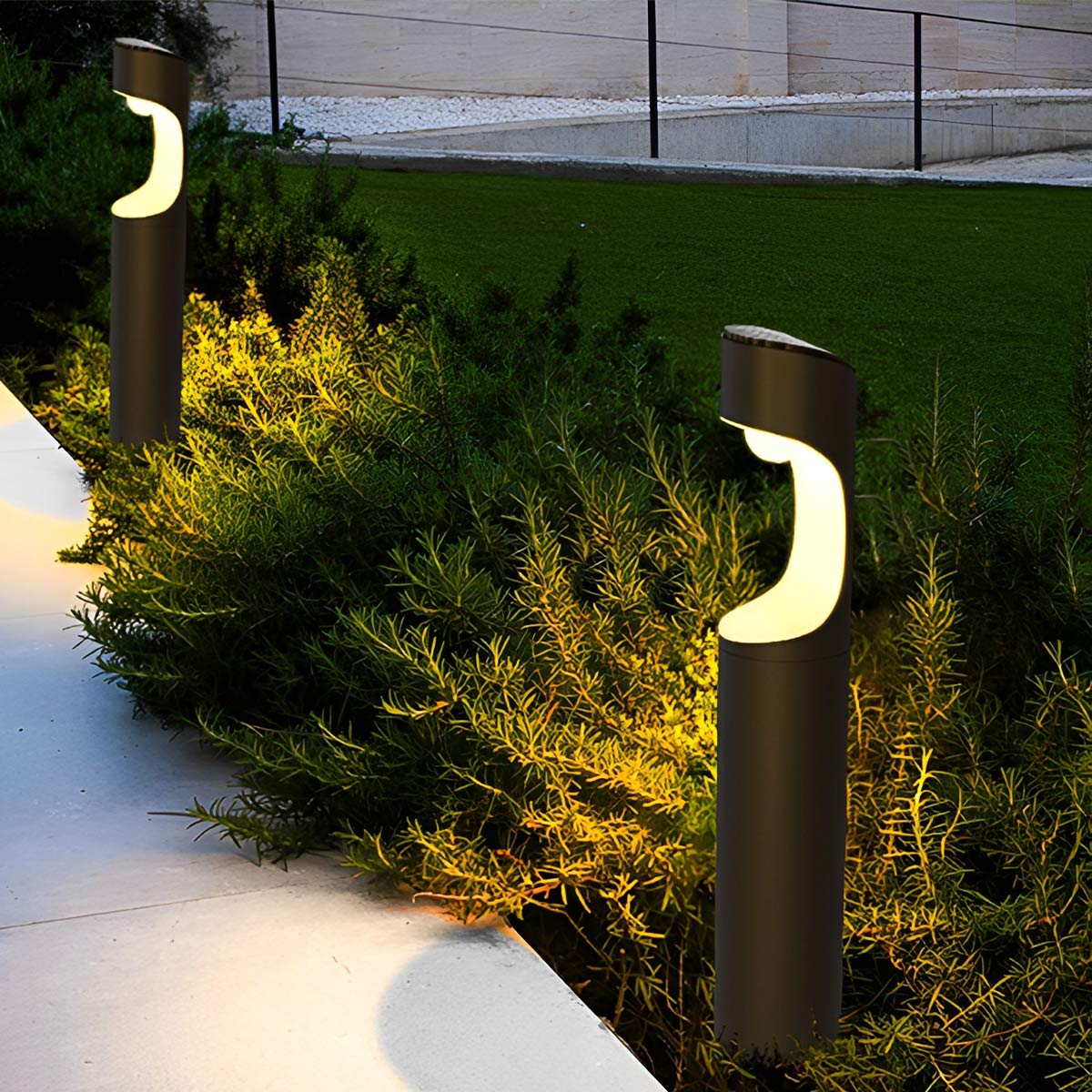 Modern Waterproof Geometric Outdoor LED Landscape Path Lights - Flyachilles