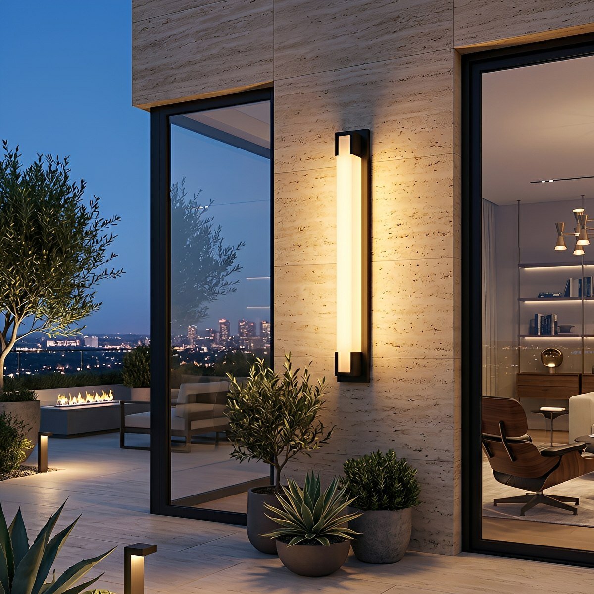Modern Waterproof Linear Strip LED Outdoor Wall Lights - Flyachilles