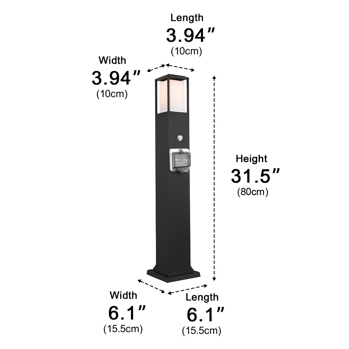 Modern Waterproof Outdoor LED Landscape Path Lights with Socket Charging Station - Flyachilles