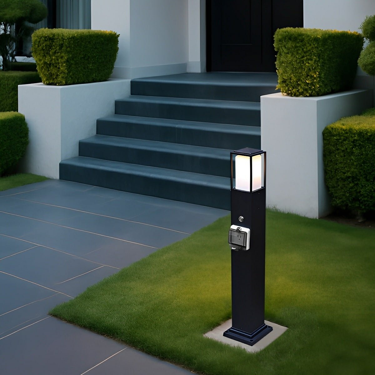 Modern Waterproof Outdoor LED Landscape Path Lights with Socket Charging Station - Flyachilles