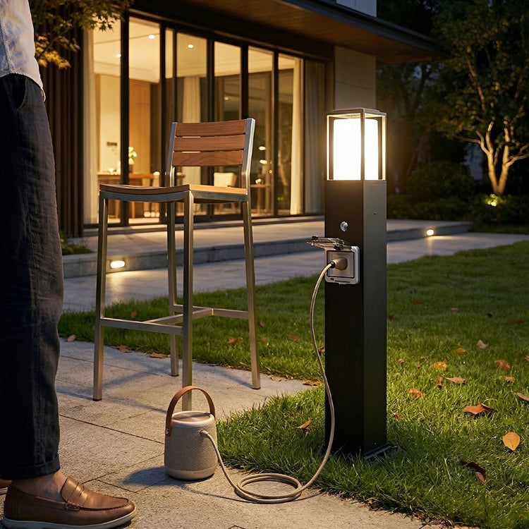 Modern Waterproof Outdoor LED Landscape Path Lights with Socket Charging Station - Flyachilles