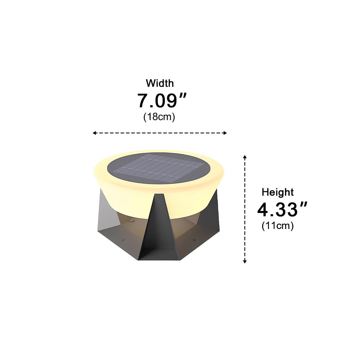 Modern Waterproof Round LED Outdoor Post Lights - Flyachilles