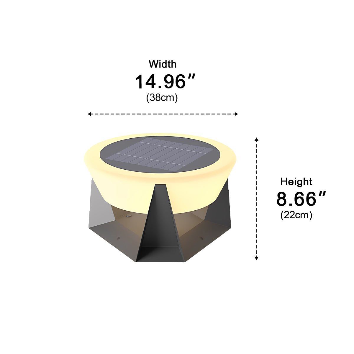 Modern Waterproof Round LED Outdoor Post Lights - Flyachilles