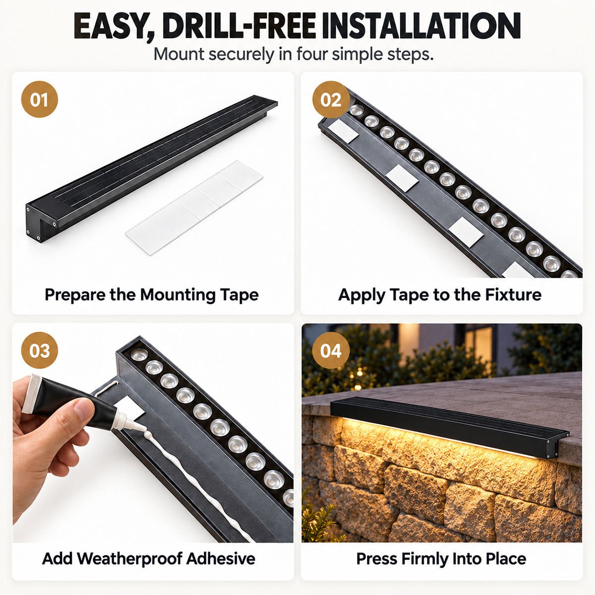 Modern Waterproof Solar Outdoor Wall Washer Light - Flyachilles