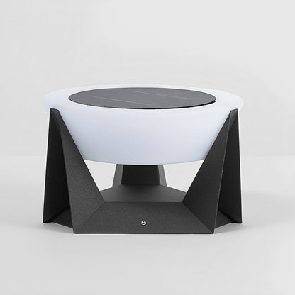 Modern Waterproof Solar Round LED Outdoor Post Lights - Flyachilles