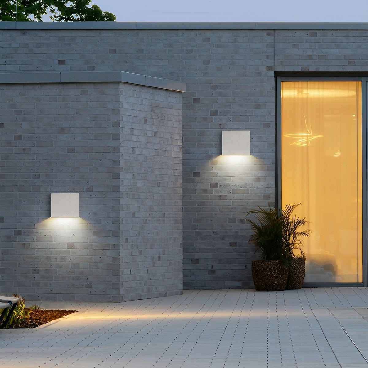 Modern Waterproof Square Cement LED Outdoor Wall Lights - Flyachilles